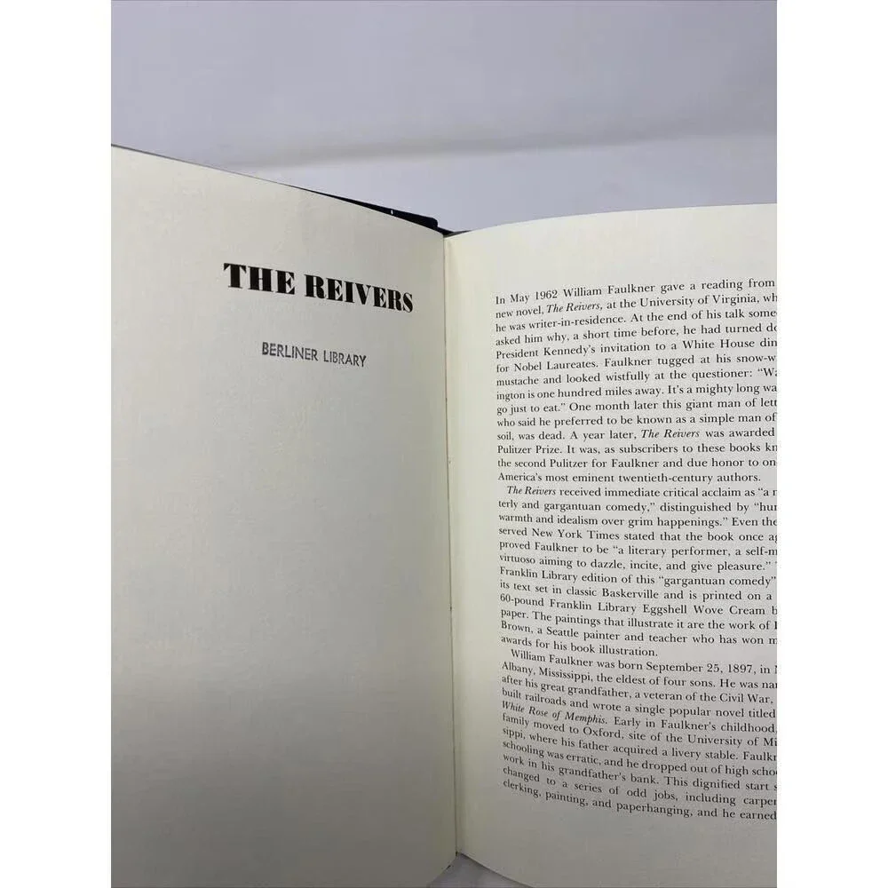 The Reivers William Faulkner 1979 Leather Bound Franklin Mint